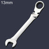 13mm Dual-use Opening Plum Ratcheting Angled Wrench , Length: 17.8cm, 13mm
