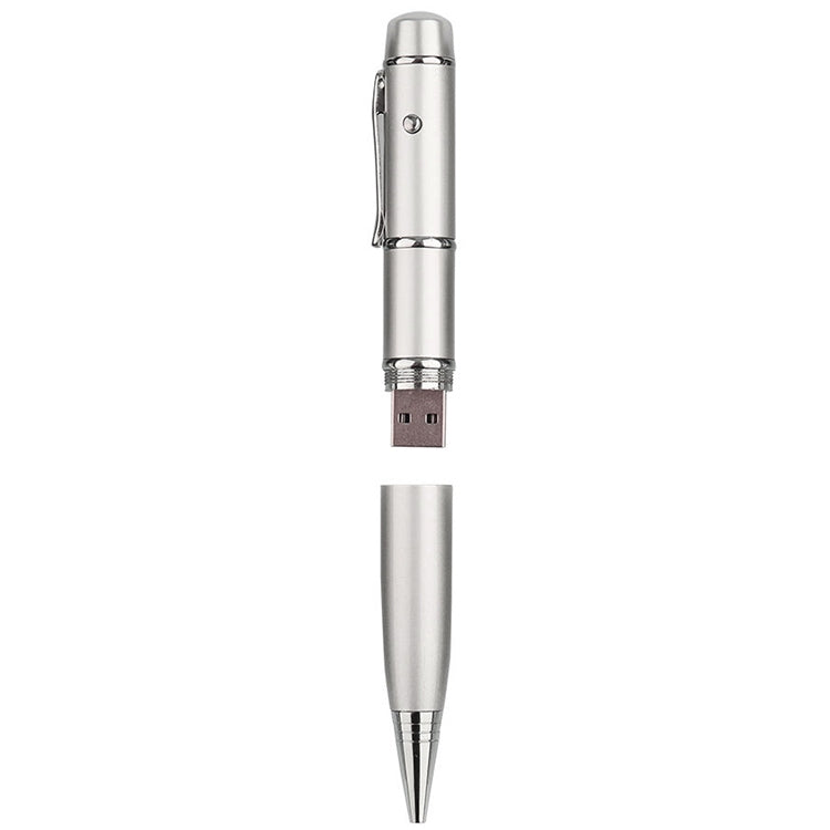 3 in 1 Laser Pen Style USB Flash Disk, Silver (4GB), 4GB (Silver)