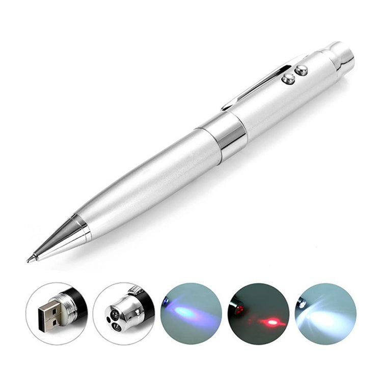 3 in 1 Laser Pen Style USB Flash Disk, Silver (16GB), 2GB (Silver), 4GB (Silver), 8GB (Silver), 16GB (Silver), 2GB (Black), 4GB (Black), 8GB (Black), 16GB (Black)