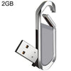 2GB Metallic Keychains Style USB 2.0 Flash Disk (Grey)