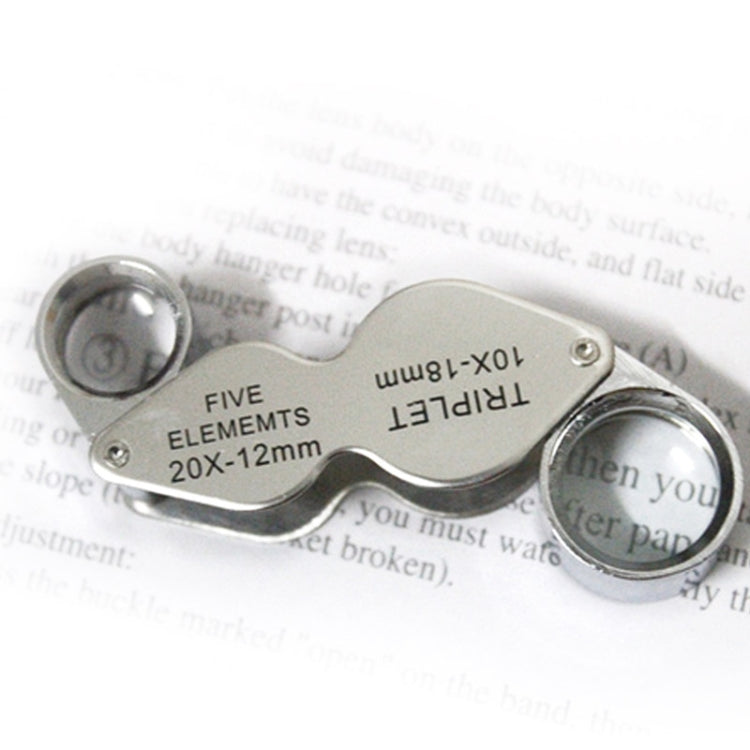 10X - 20X Portable & Rotatable Handheld Jewelry Loupe Magnifier
