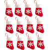 12 PCS Socks Shape Christmas Decoration Party Dinner Table Silverware Holders Pockets Diet Tools Decor Bag, Socks Shape