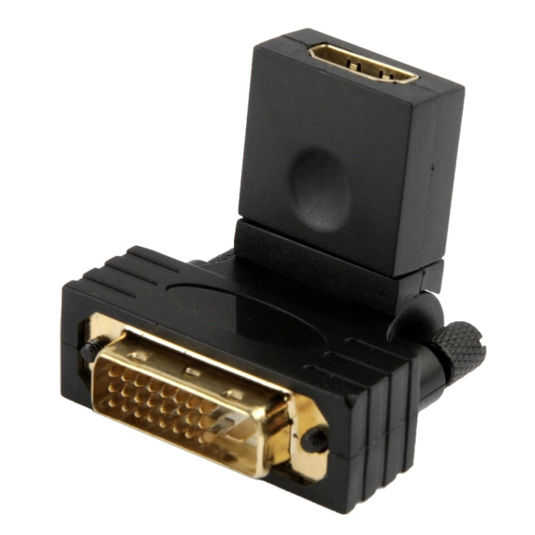 360 Degree Rotation Gold Plated DVI 24+1 Pin Male to 19 Pin HDMI