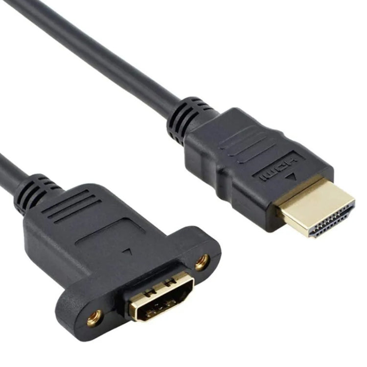 30cm HDMI (Type-A) Male to HDMI (Type-A) Female Adapter Cable with 2