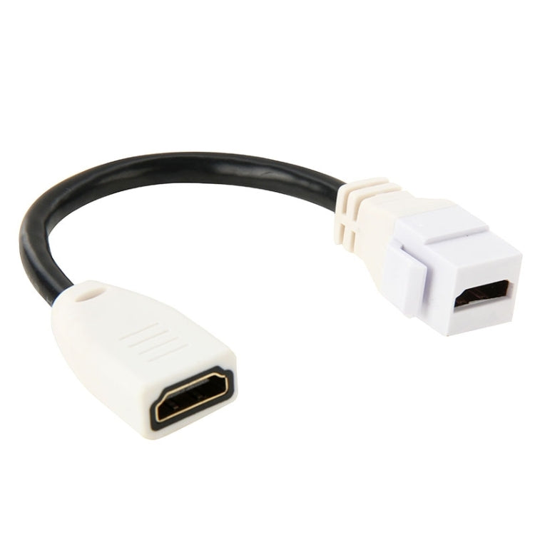 15cm High Speed V1.4 HDMI 19 Pin Female to HDMI 19 Pin Female Connector Adapter Cable, HDMI AF to AF (White)