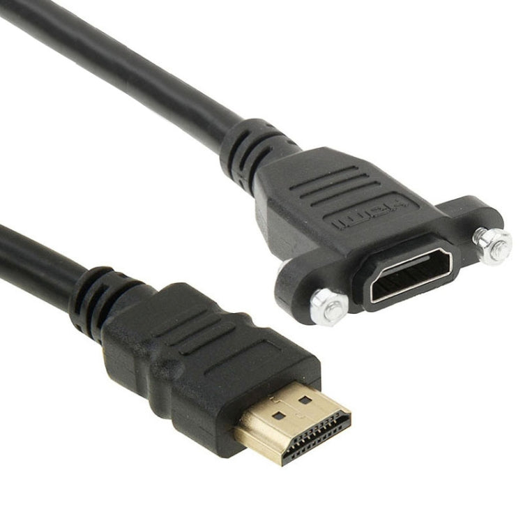 1.5m High Speed HDMI 19 Pin Male to HDMI 19 Pin Female Connector Adapter Cable, HDMI AM to AF with Ear Hole  (1.5m)