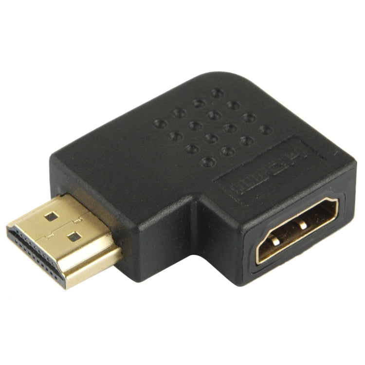 Gold Plated HDMI 19 Pin Male to HDMI 19 Pin Female Adapter with 90
