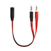 Noodle Style 3.5mm Jack Microphone + Earphone Cable for PC / Laptop, Length: 22cm