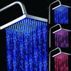 Square Temperature Sensor 3-Color (Blue / Pink / Red) LED Showerhead, SDH-B1
