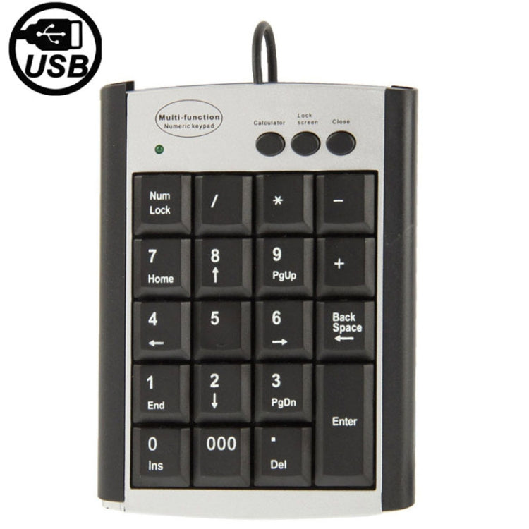 USB Non-synchronous Notebook Computer Multi Function Keypad with 19