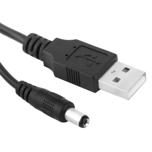 USB Male to DC 5.5 x 2.1mm Power Cable
