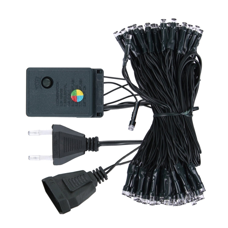 100 LED RGB Light with Controller, Flashing / Fading / Chasing Effect, 220V Colorful Light EU Plug, Warm White EU Plug, White Light EU Plug