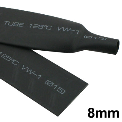 8mm Woer Flexible RSFR-H VW-1 Heat Shrink Tube, 125℃, Length: 10m