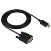 DisplayPort Male to DVI Male High Digital Adapter Cable, Length: 1.8m, DP to DVI 24+1 Male (Gold plated)