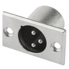 XLR 3 Pin Male Metal Chassis Mount Connector with Locking