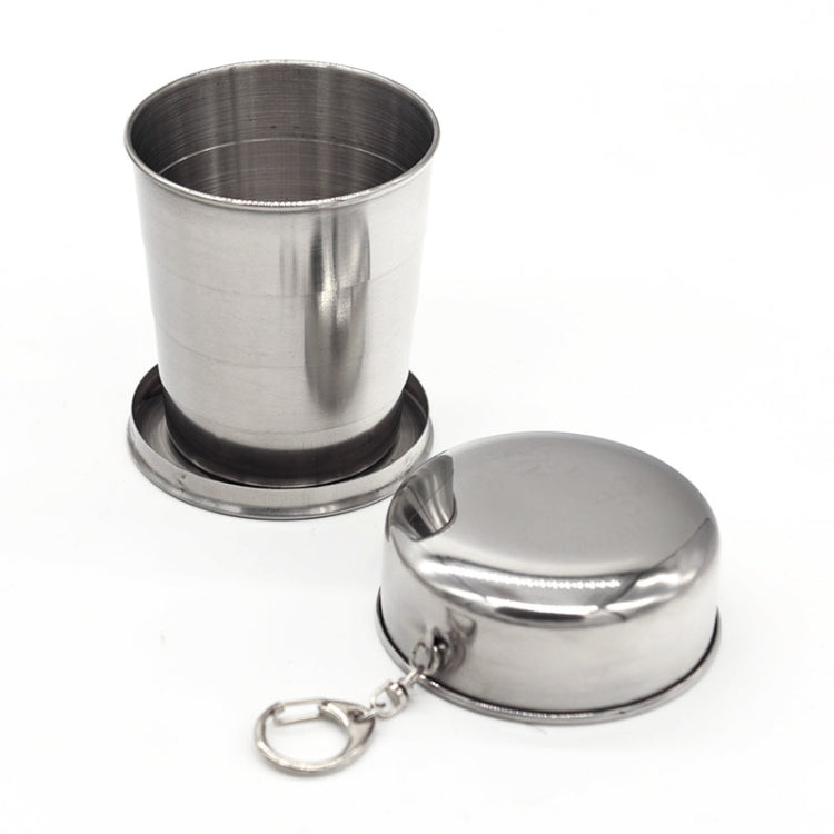 Stainless Steel Retractable Outdoor Cup  Size: 85 x 72 x 72 mm (Big), Size: 85 x 72 x 72 mm
