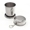 Stainless Steel Retractable Outdoor Cup  Size: 50 x 50 x20 mm (Small), Size: 50 x 50 x20 mm
