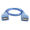 USB 2.0 Type A Female to Female AF/AF Cable, Length: 30cm, USB AF, 30cm (Blue)