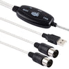 USB to MIDI Interface Electric Piano Converter Adapter Cable