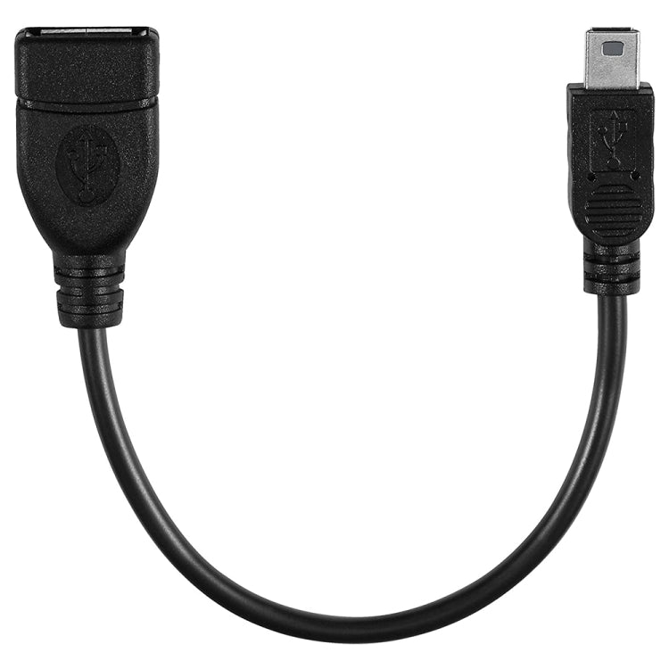 Mini 5-pin USB to USB 2.0 AF OTG Adapter Cable, Mini USB, 12cm(Black)