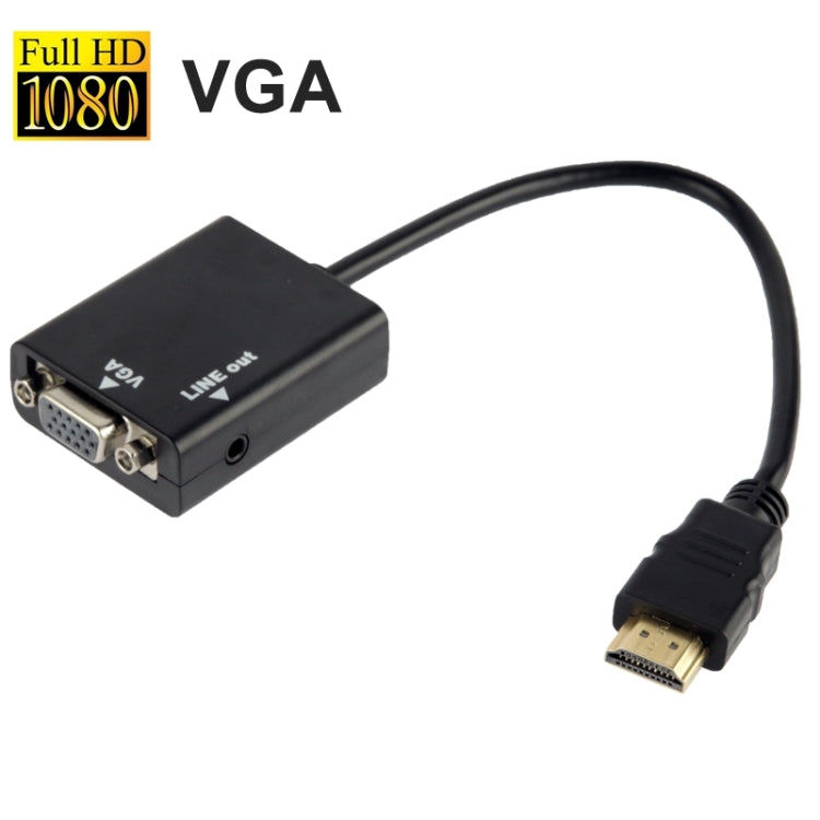 26cm HDMI to VGA + Audio Output Video Conversion Cable with 3.5mm
