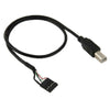 5 Pin Motherboard Female Header to USB 2.0 B Male Adapter Cable