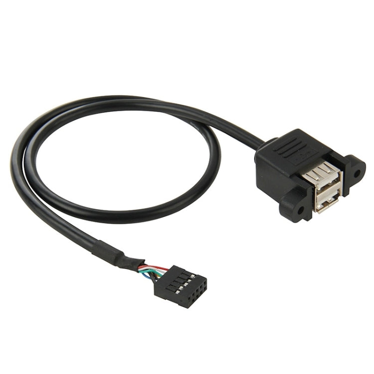 10 Pin Motherboard Female Header to 2 USB 2.0 Female Adapter Cable