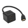 30cm HDMI Splitter Adapter Y Verteiler Stecker mit 2 Kupplung Gel