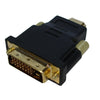 HDMI 19Pin Male to DVI 24+1 Pin Male adapter (Gold Plated), HDMI Male to DVI 24+1Pin Male