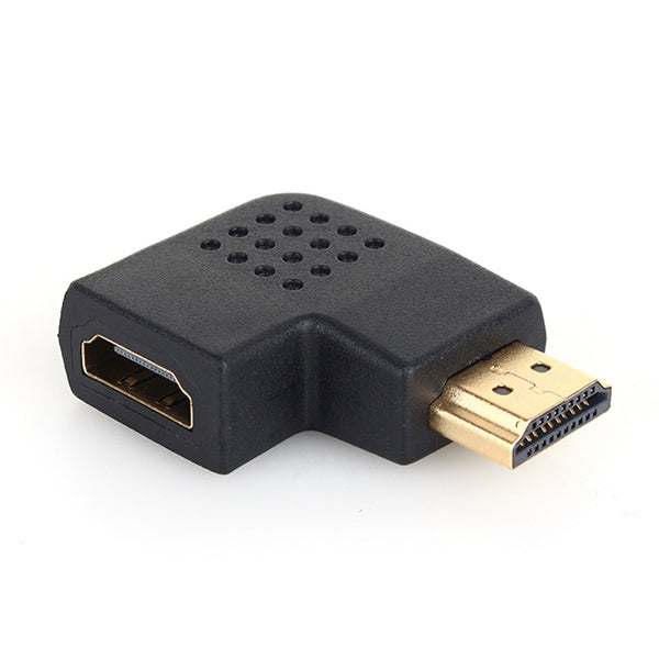 Gold Plated HDMI 19 Pin Male to HDMI 19 Pin Female Adaptor with 90
