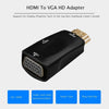 Full HD 1080P HDMI to VGA and Audio Adapter for HDTV / Monitor / Projector, HDMI Male to VGA + Audio (Black)