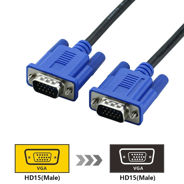 1.8m High Quality VGA 15Pin Male to VGA 15Pin Male Cable for LCD Monitor / Projector, 1.8m