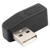 USB 2.0 AM to AF Adapter with 90 Degree Angle, Support OTG Function, 90 Degree Right Angled, 90 Degree Lelf Angled