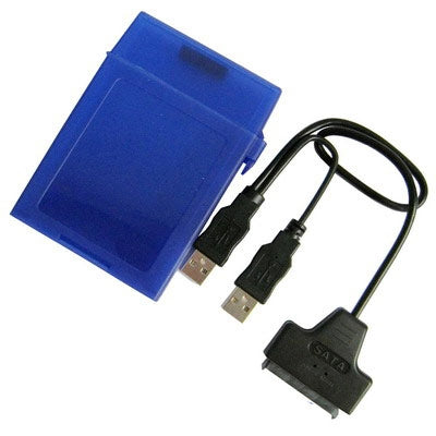USB 2.0 To Serial ATA HDD Converter & 2.5 inch HDD Store Tank, Blue