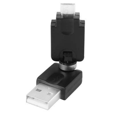 USB 2.0 AM to Micro USB 360 Degree Swivel Adapter for Galaxy S IV /