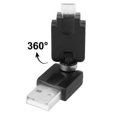 USB 2.0 AM to Micro USB 360 Degree Swivel Adapter for Galaxy S IV / i9500 / S III / i9300 /Note II / N7100 / i9220 / i9100 / i9082 / Nokia / LG / BlackBerry / HTC One X /Amazon Kindle / Sony Xperia etc, USB 2.0 AM