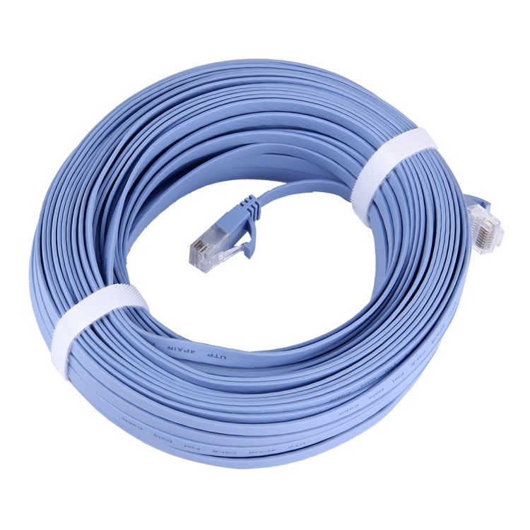 CAT6 Ultra-thin Flat Ethernet Network LAN Cable, 30m Blue