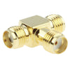 Gold Plated SMA Female to 2 SMA Female Adapter, SMA Female to 2 SMA Female