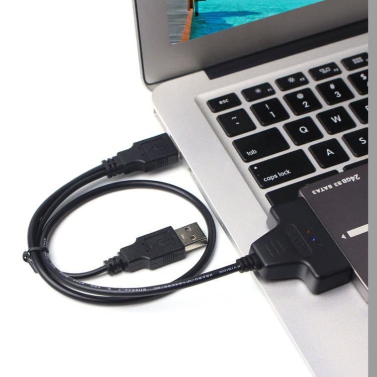 Double USB 2.0 to SATA Hard Drive Adapter Cable for 2.5 inch SATA HDD