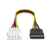 4 Pin IDE to Serial ATA SATA Power Cable Adapter (15cm), Material: Al+Mg, 4 PIN IDE to SATA