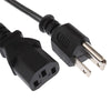 Universal US 3 Prong AC Power Cords for Desktop Computer Printer Monitor Plug, Cable Length: 1.2m, US Plug 2 Prong, Length: 1.2m