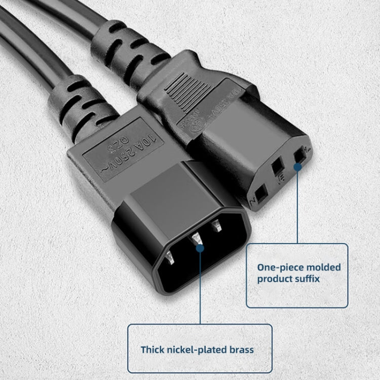 1.5m AC 3 Prong PC Power Extension Cord/Cable, 1.5m