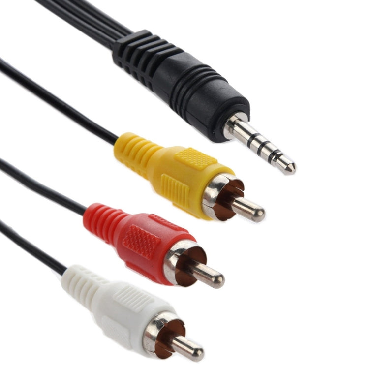 3.5mm Male Stereo Jack to 3 Male RCA Plugs Cable