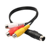 4-pin S-Video TV to RCA Converter AV female Cable Adapter