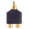 RCA plug to 2x RCA Sockets , 2 RCA Female to 1 RCA Male