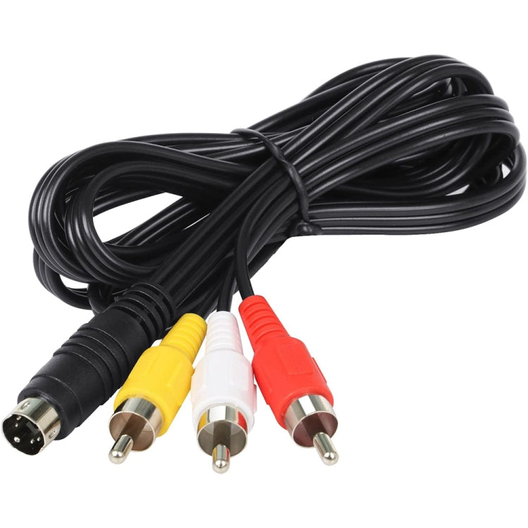 4 Pin S-Video to 3 RCA AV TV Male Cable Converter Adapter