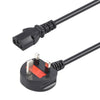 Big UK Plug Computer PC Power Cord 3 Pin Cable