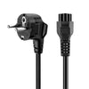 High Quality 3 Prong Style EU Notebook AC Power Cord, Length: 1.8m, 3 Prong Style EU Plug, Length: 1.8m