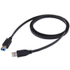 USB 3.0 AM to BM Cable, length: 1.8m, Length: 1.8m (Black)