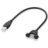 USB 2.0 AM to AF Mount Pannel Cable, Length: 30cm, AM to AF, Length: 30cm